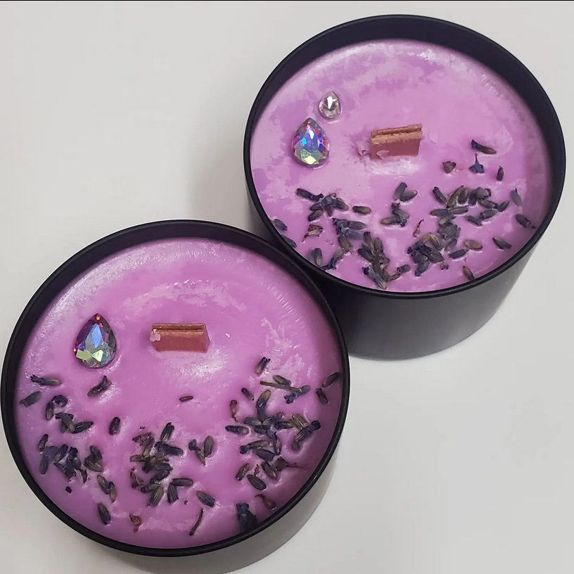Calming Lavender Candle with Wooden Wick